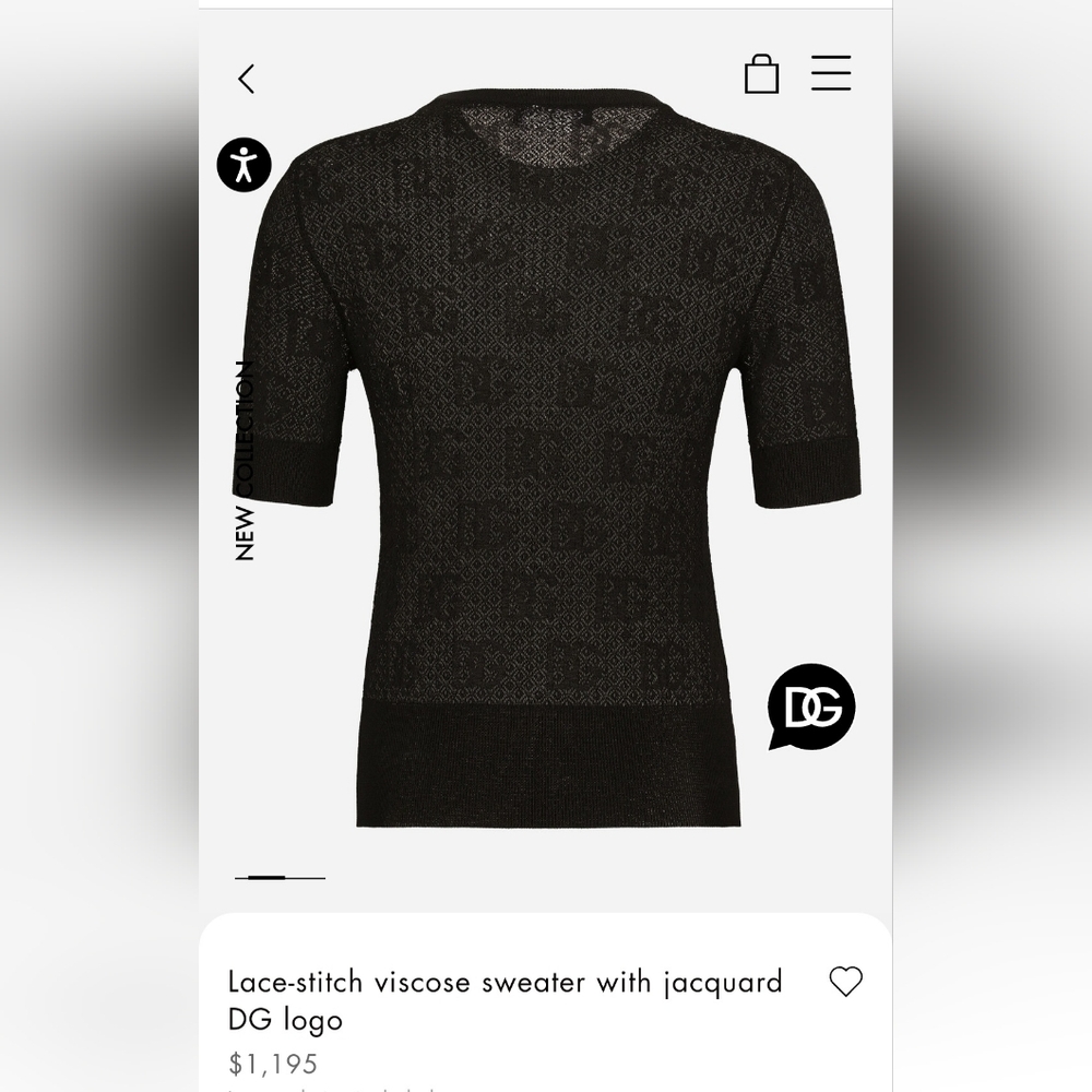 Dolce & Gabbana Black Textured Knit Top